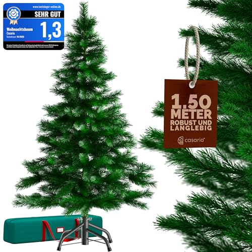 CASARIA® Weihnachtsbaum künstlich 150cm dichte Spitzen schneller...