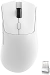 Attack Shark R1 Wireless Gaming Mouse,Tri-Mode Connection (2.4G/Wired/BT5.2),55g Lightweight Design,18K DPI Optical Sensor,HUYU 20 Million Key Life,Ergonomic Design,for PC/Laptop/Win/Mac(White)
