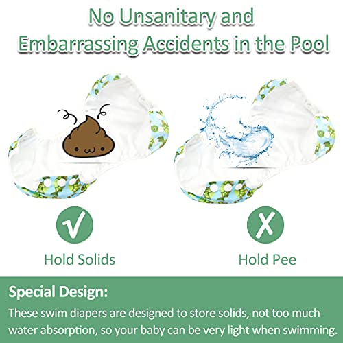 Wegreeco WE-SWD01-5 Baby & Toddler Snap One Size Adjustable Reusable Baby Swim Diaper thumb #4
