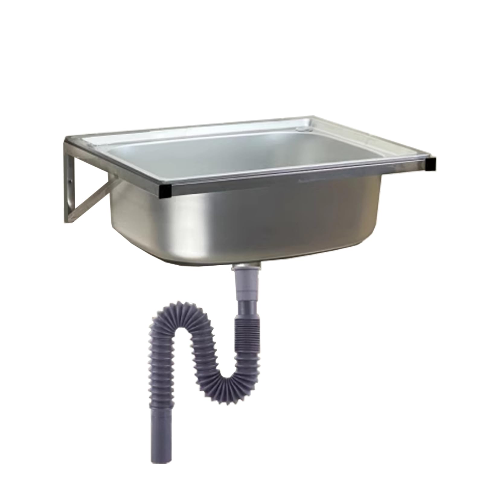 Fregadero de Cocina de Acero Inoxidable, Montaje en Pared, Industrial, 37 cm x 31 cm x 15 cm [Sin Grifo]