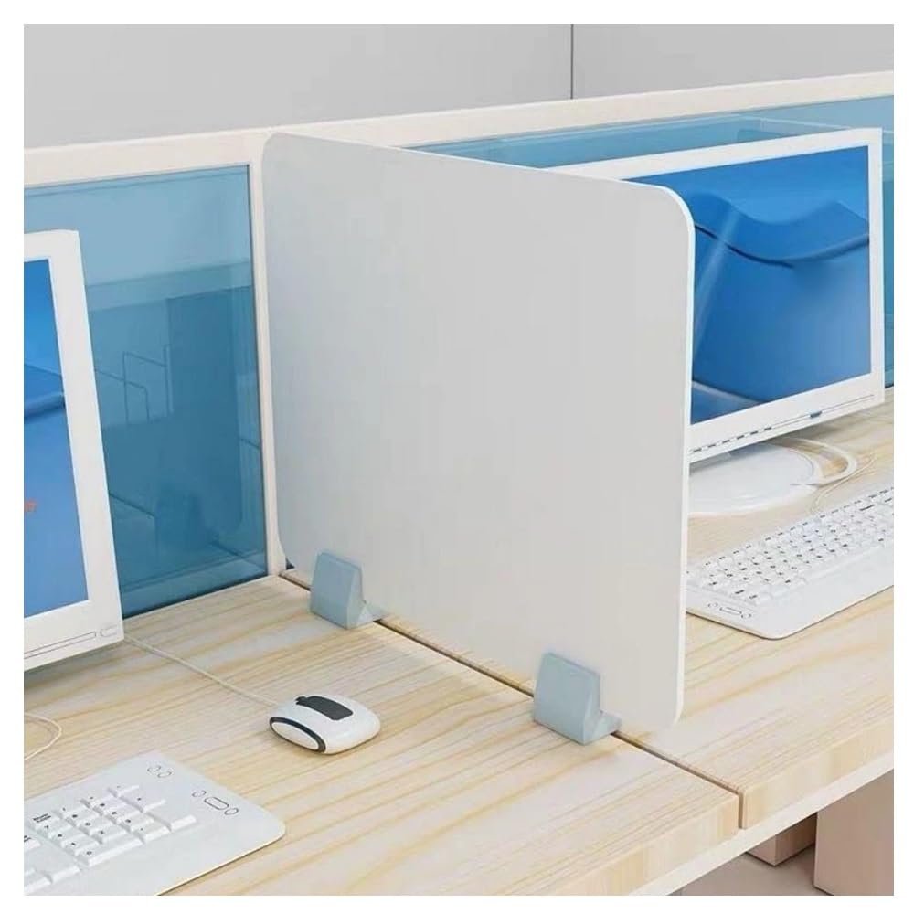 HJYCLFAZU Desk Divider, Acoustic Partition, White Polyester Fiber, Office Privacy Panel, (30x40CM), Soundproof Workspace Divider