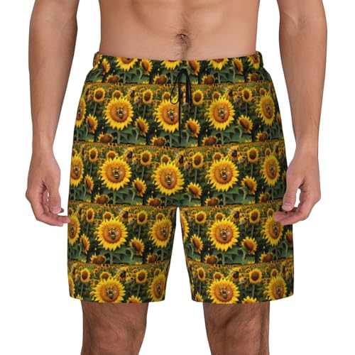 Short de bain homme imprimé tournesol idéal pour vos vacances