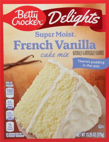 Image of Betty Crocker Delights Super Moist French Vanilla Cake Mix, 13.25 oz (Pack of 12)