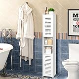 ➽ Platzsparendes Design: Entworfen mit 5 Fächern, Badezimmer-Unterschrank bietet reichlich Stauraum, um Ihre Zeitschriften, Badezimmerartikel und Multimedia-Geräte gut organisiert und in Reichweite zu halten.