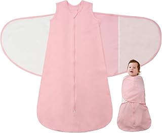 Neugeborene Baby Schlafsack 1 Tog Sommer Pucksack 0-6/6-12 Monate Sommerschlafsack Sleeping Bag 100% Baumwolle Swaddle Schlafanzug Baby Blanket Sommerschlafsäcke für Babys Neugeborenen Geschenk