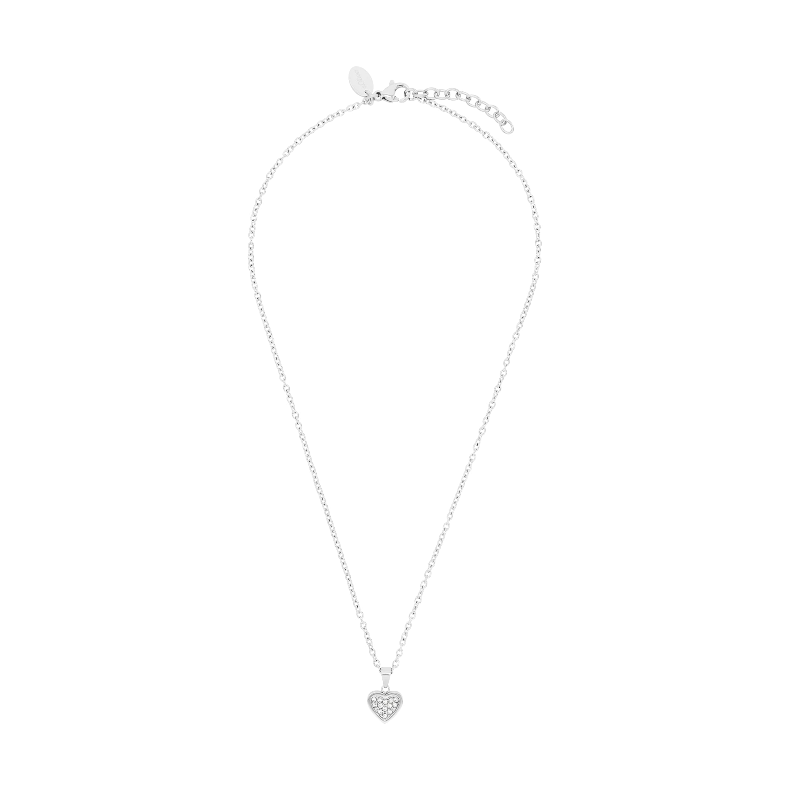 s.Oliver Kette mit Anhänger Edelstahl Mädchen Kinder Halsschmuck, mit Glas, Herz, Kommt in Schmuck Geschenk Box