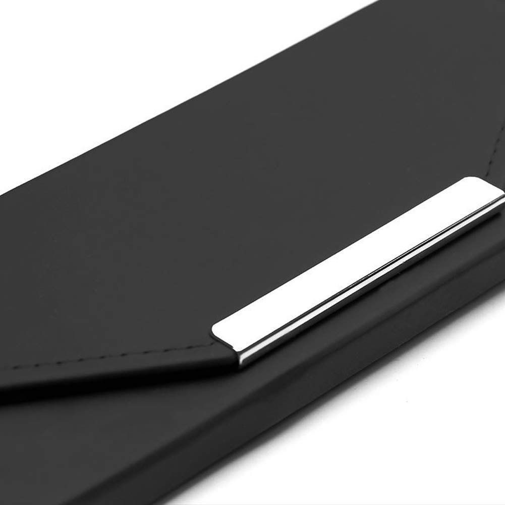 1 pieza negro PU cuero pinzas vacío bolsa de almacenamiento pequeñas pinzas caso para extensiones de pestañas, múltiples bolsillos estuche de viaje para pestañas injerto pinzas extensión