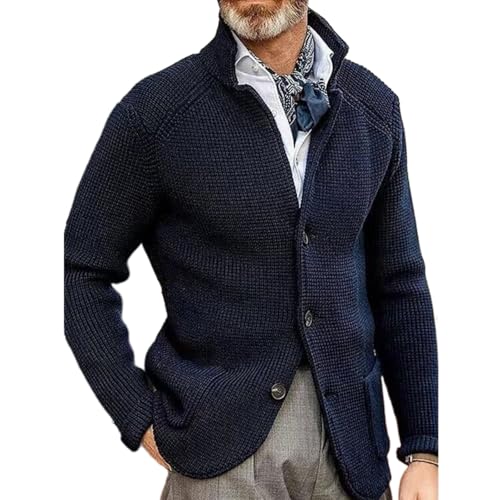 Autumn and Winter Men's Stand Collar Suit Sweater Jacket - Main Image