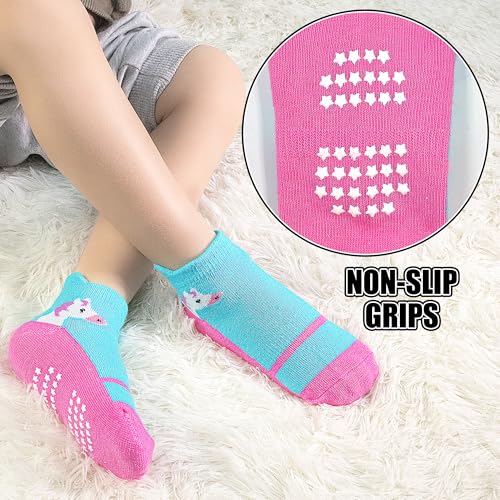ELUTONG Toddler Socks with Grips Anti Slip Ankle Socks 12 Pairs for 1-7 Years Boys Girls Kids Infant Baby3