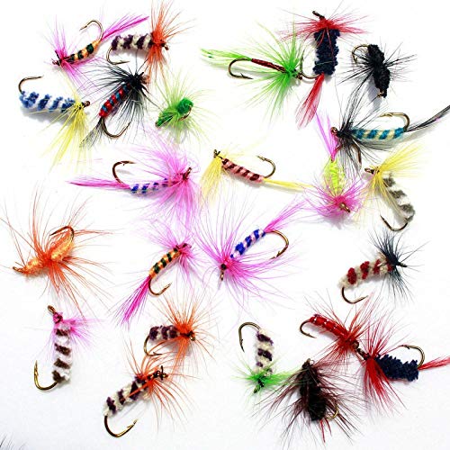 NO LOGO SY-QBYE, 60pcs Esche Mosche di Pesca a