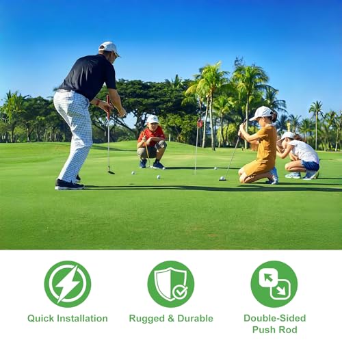 Flintronic Golf-Putter, 85CM Länge Golf Schläger mit 2 Übungs-Golfbällen, Putt Style Zwei-Wege-Kopf Tragbarer Abnehmbares Golfschläger für Wohnzimmer Office