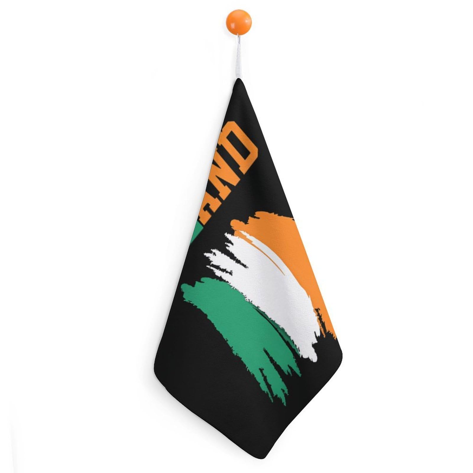TXFBTRFSA Ireland Irish Flag Hand Towels with Hanging Loop Kitchen Towel Handkerchiefs Cleaning Cloths