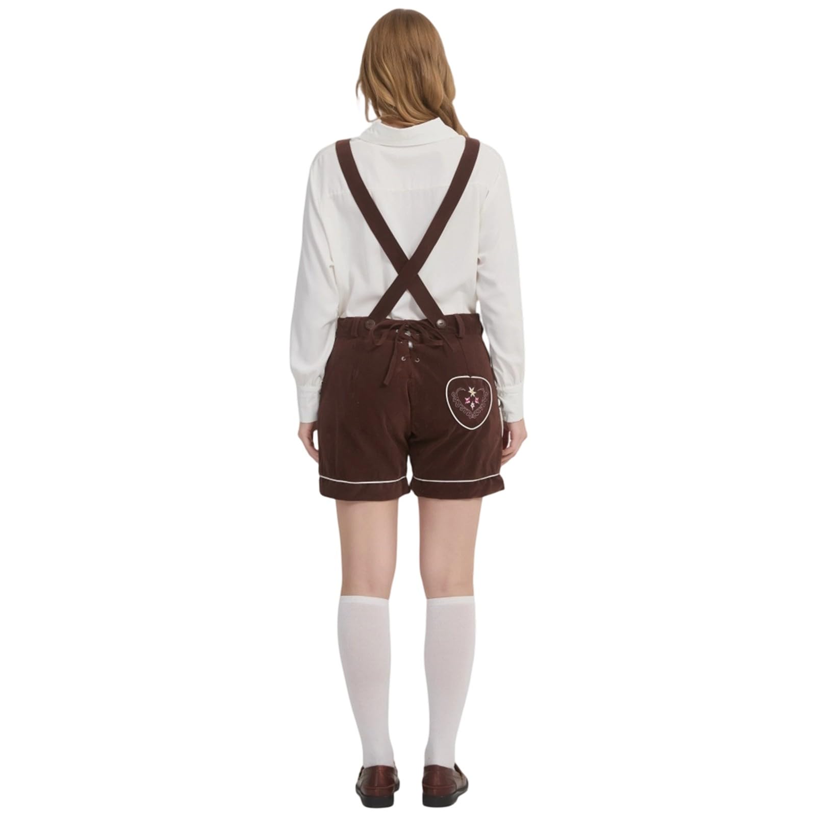 Generisch Trachten Lederhosen Hosenträger mit aufwendiger Stickerei für Oktoberfest Bierfest Trachten Herren Bayerisches Dirndl Kostüm Festzelt