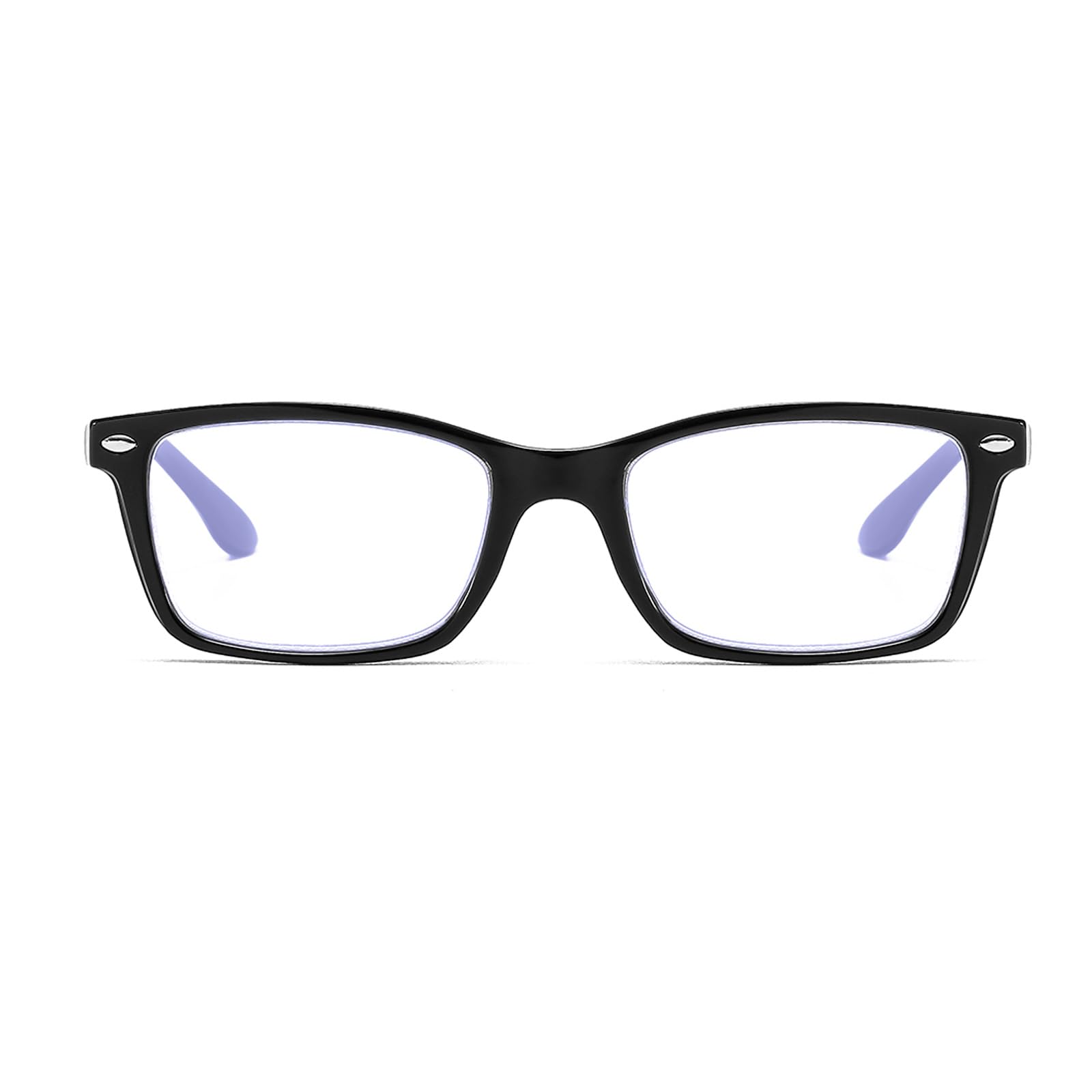Suertree Myopia Brille Blaulichtfilter Kurzsichtige Fernbrille mit Stärke Feder Scharnier Klassisch Distanz Brille für Damen Herren