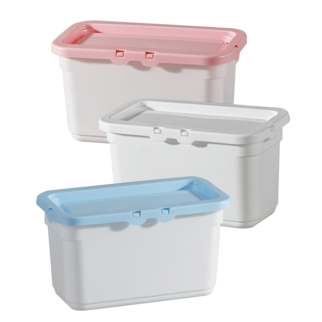 MUCKLILY 3Pcs Laundry Pod Storage Box Containers for Organizing Laundry Beads with Lids Space Saving Laundry Dispenser for Easy Access to