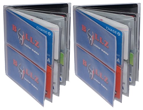 Set of 2-TOP LOAD-Heavy Duty Vinyl 6 Pages Mens Hipster Wallet Inserts MADE IN USA2