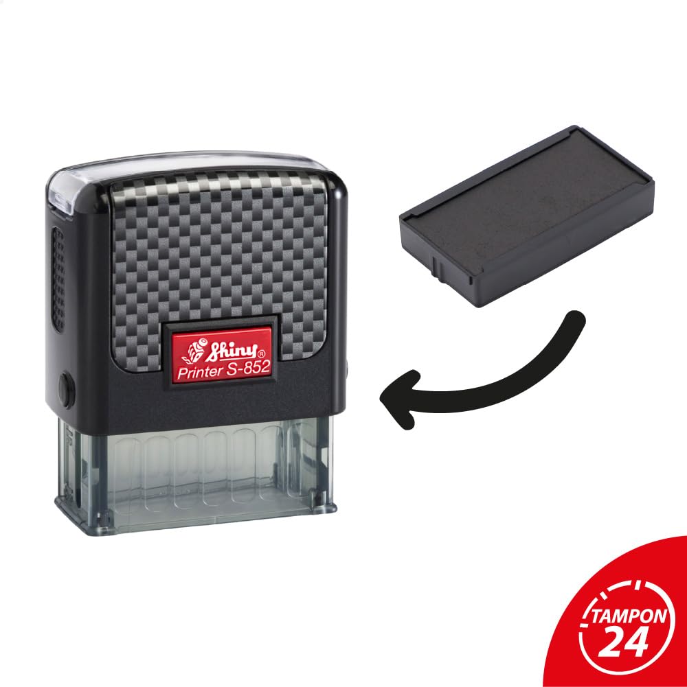 Cassetta d'inchiostro per Shiny Printer S-852 | Cartuccia Shiny S-852-7 (confezione da 10 - Nero)