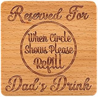 Fathers Day from Daughter or son, Funny, Presents for Dad, Dad Gifts Coaster, Fathers Day Ideas, Dad Gifts for Father's Day 9×9 cm