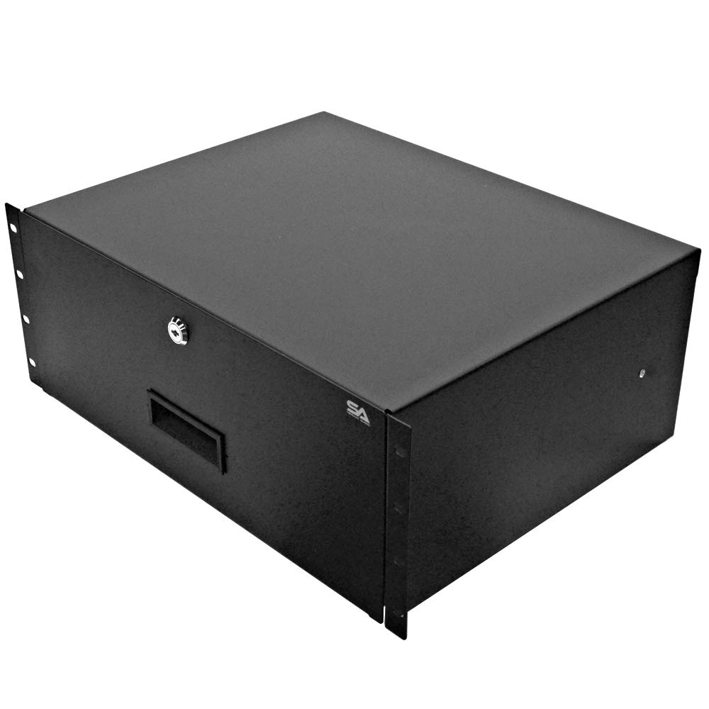 Seismic Audio - SA-RD4-4 Space PA/DJ Metal 19" Rack Case Locking Drawer - 4U Server Cabinet Drawer w