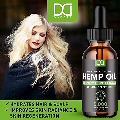 (5000mg) Hemp Oil Maximum Strength for Stress Relief Inflammation Sleep Focus Mood Pain Skin Care Hair - Natural Organic Hemp Seed Zero CBD Tincture Oil Drops Herbal Extract Supplements (2 Pack) - Image 4