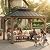 SUNJOY 11 x 11 ft. Wood Gazebo, Upgrade Outdoor Patio Cedar Framed Steel Hardtop Gazebo with 2-Tier Metal Roof, Suitable for Patios, Lawn and Backyard, Dark Brown Roof + Dark Wood Frame