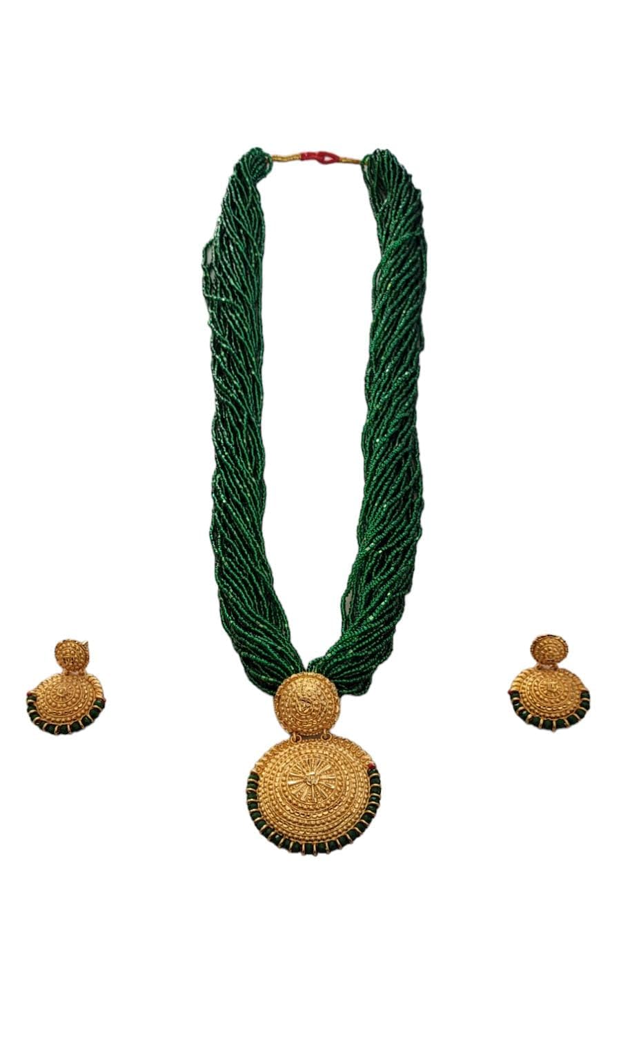 Teesha COLLECTION Nepali Traditional Long Size- Tilhari | Tilhari | Tilhari Ramleela Pendanat with Hanging Earring Red (B0CW9P5DJP) Amazon Price History, Amazon Price Tracker