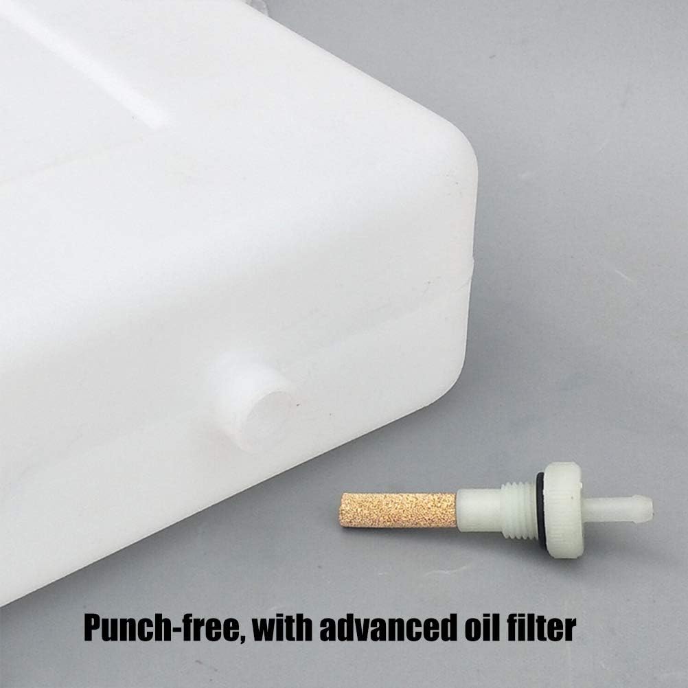 Hinder 7L Fuel Tank Plastic Petrol Oil Petrol Tank Water Tank for Boat Car Truck Parking Heater Accessories, White