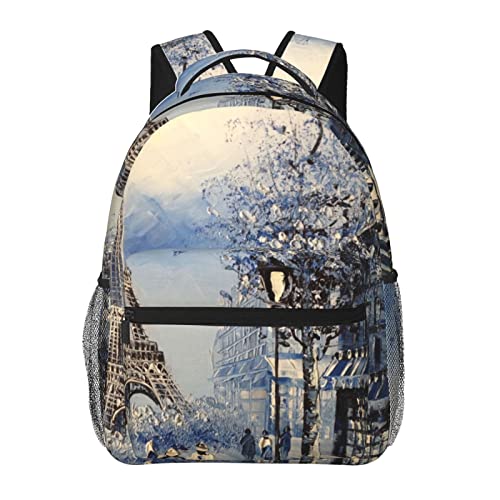 Sac à dos Paris Tour Eiffel pour ordinateur portable ado et adulte