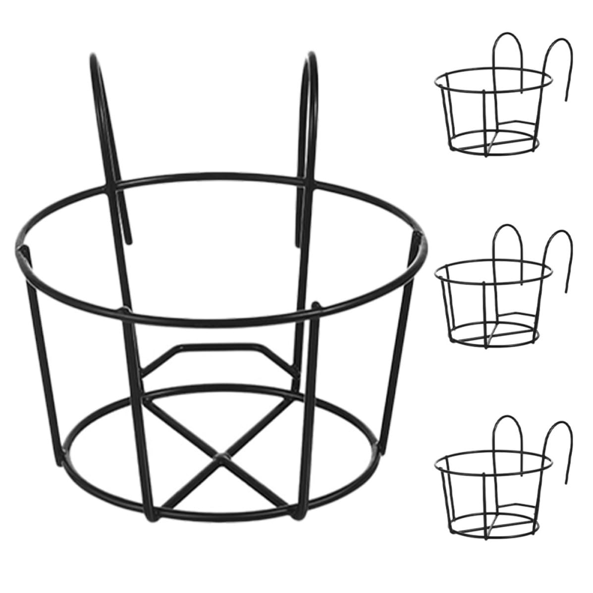 Porte-plantes balcon en fer forgé robuste, la qualité durable pour vos pots