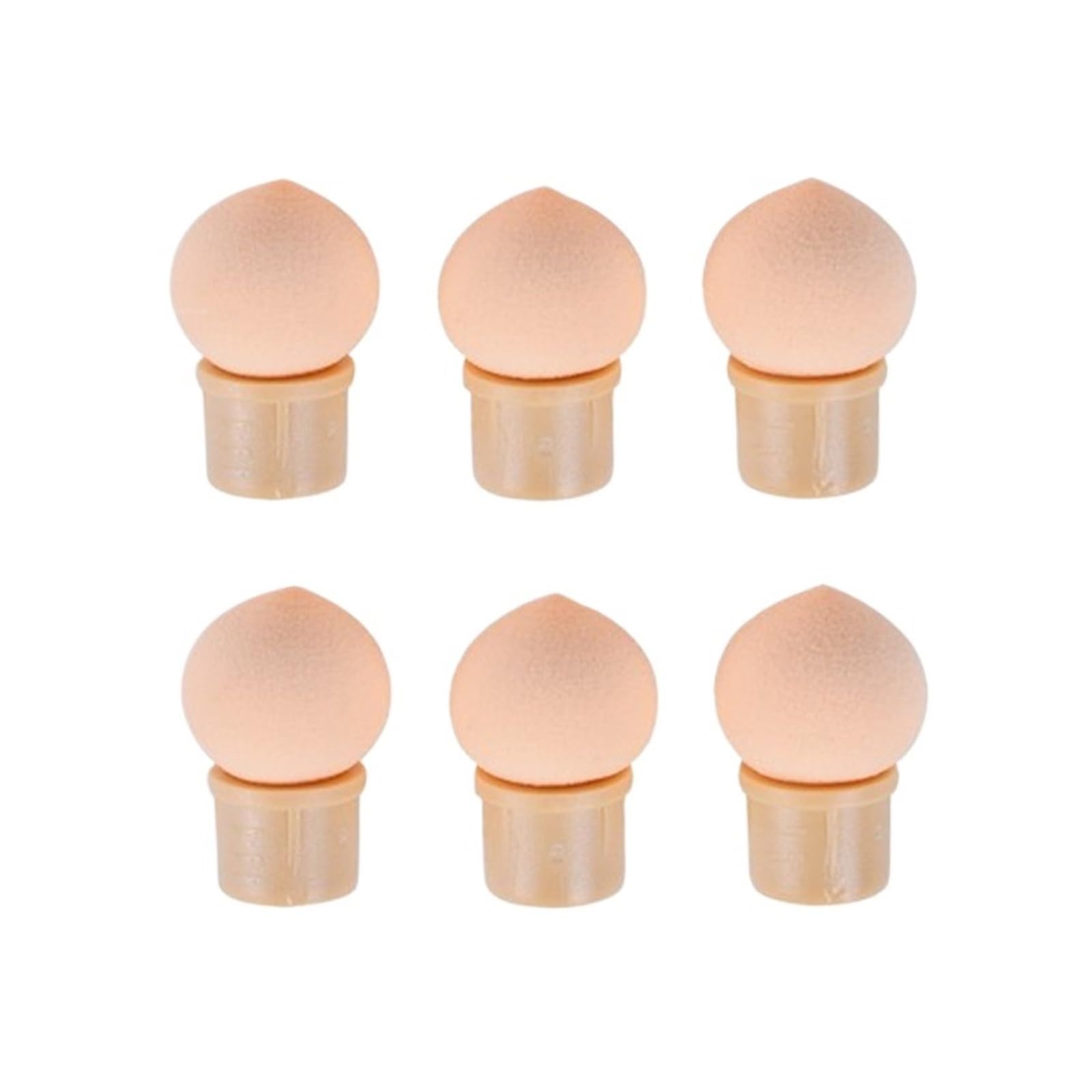 ZYCZYCZZ Replacement Sponge Heads for Nails, Gel Polish for Art, Brush with Gradient Color, Glitter Powder Pen for Manicure Accessories, Tools (6 Pcs Round)
