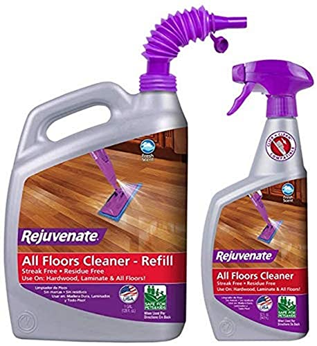 Rejuvenate High Performance All-Floors And Hardwood No Bucket Needed Floor Cleaner With Spout Powerful Ph Balanced Shine With Shine Booster Technology Low Voc Best In Class Products 128Oz + 32Oz #TOP27