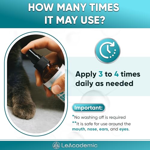 Wound Spray for Dogs & Cats – Hot Spot Treatment for Dogs to Help with Itching, Irritation, Rashes, Cuts, & Bites – Cat Wound Care Silver + Chlorhexidine Spray – Better Use with a Dog Cone – 4 Oz