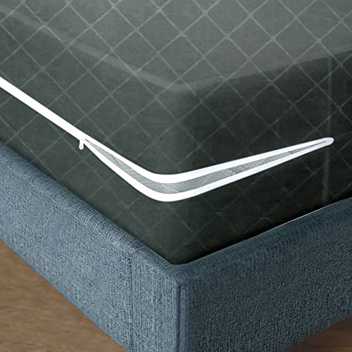 Image of BSB HOME Premium Cotton Mattress Cover /Protector with Zipper Chain| Available in Provides All Around Protection with 360 Encasing |72 inchx36 inch (6x3 ft) - Pack of 2 - Grey