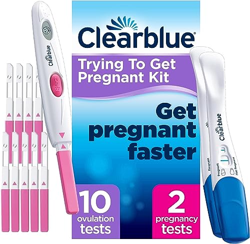 Clearblue Ovulation & Clearblue Pregnancy Tests - Trying For A Baby Kit. Proven To Help You Get Pregnant. 10 Digital Ovulation And 2 Ultra Early Pregnancy Tests, Packaging May Vary