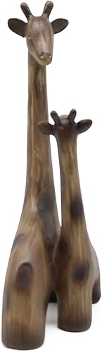 Miniatura 8 de Lukitas Giraffes Statue and Sculpture Decor, Mom-and-Baby Giraffe Figurine, Creative Desktop Decorative Ornaments, Resin 11.5'' Jirafas,Conejito