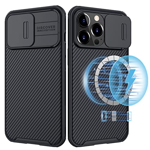 CloudValley Magnetische Hülle für iPhone 13 Pro 6.1'' mit Kameraschutz, Kompatibel mit MagSafe, Dünn Stoßfeste Schutz Handyhülle (Schwarz) Cover