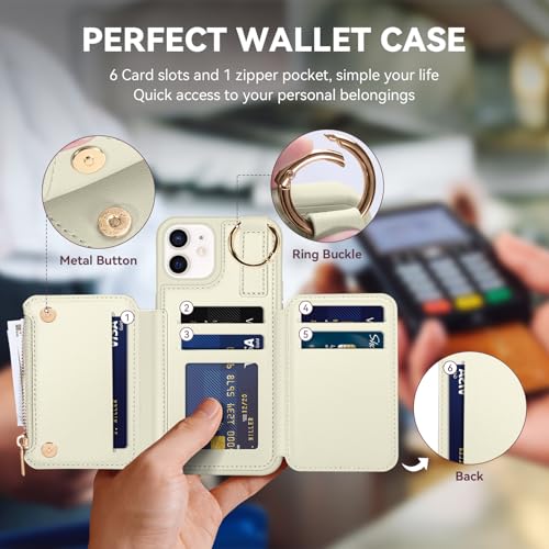 Coque iPhone 12 Pro Kuafcase finition blanc vieilli mat