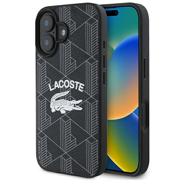 Coque Lacoste iPhone 16 protège votre smartphone au quotidien avec style vintage noir