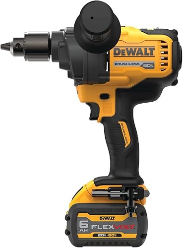 Vista 3 de DEWALT FLEXVOLT 60V MAX* Taladro inalámbrico para mezcla de hormigón, sistema de embrague electrónico (DCD130T1)