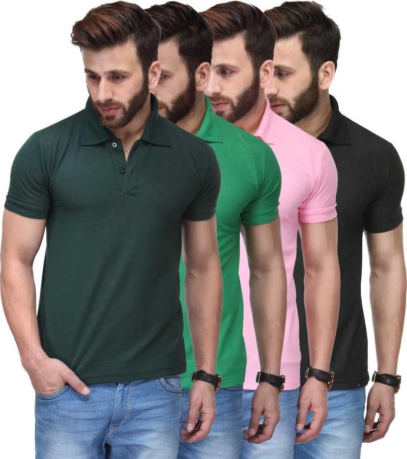 Image of T.N.X Men's Regular Fit Polos (Pack of 4)