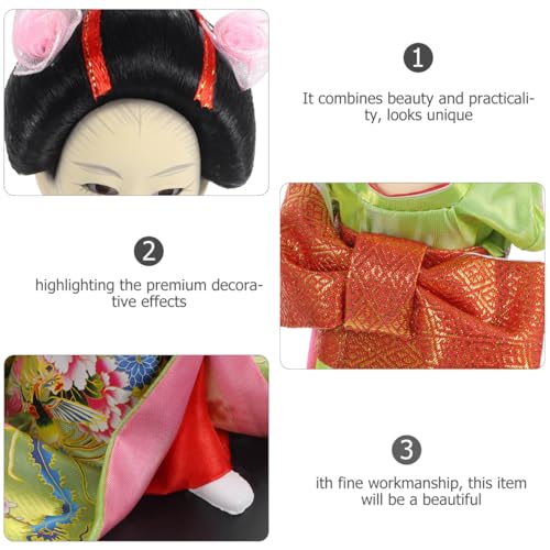 STOBOK 12 Inch Japanese Geisha Doll - Traditional Kimono Figurine for Home Decor, Party Decoration, and Collectible Display