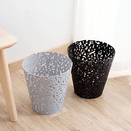 Contenedores de reciclaje domésticos y papeleras de plástico exteriores color negro 5