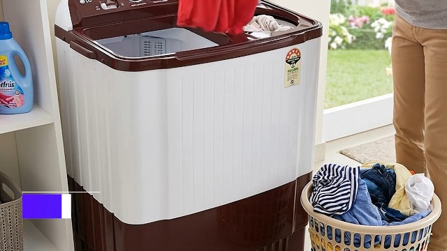 LG P8035SRAZ 8 kg Semi Automatic Washing Machine Appliance, White
