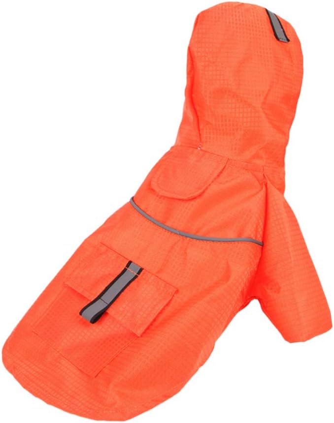 Ipetboom Reflective Dachshund Raincoat Dog Raincoat Hood Double Layers for Outdoor Activities