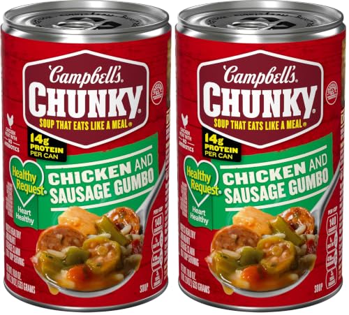 Image of Campbell's Chunky Soup, Healthy Request Chicken and Sausage Gumbo, 18.8 Oz Can (Pack of 2)