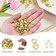 250 Stück Musterbeutelklammern Herzform, Mini Herzförmige Brads Musterklammern Herz Metall Scrapbooking Brads, Gold Rundkopfklammern Verschlussklammern für Schule Büro Papier DIY Basteln Handwerk