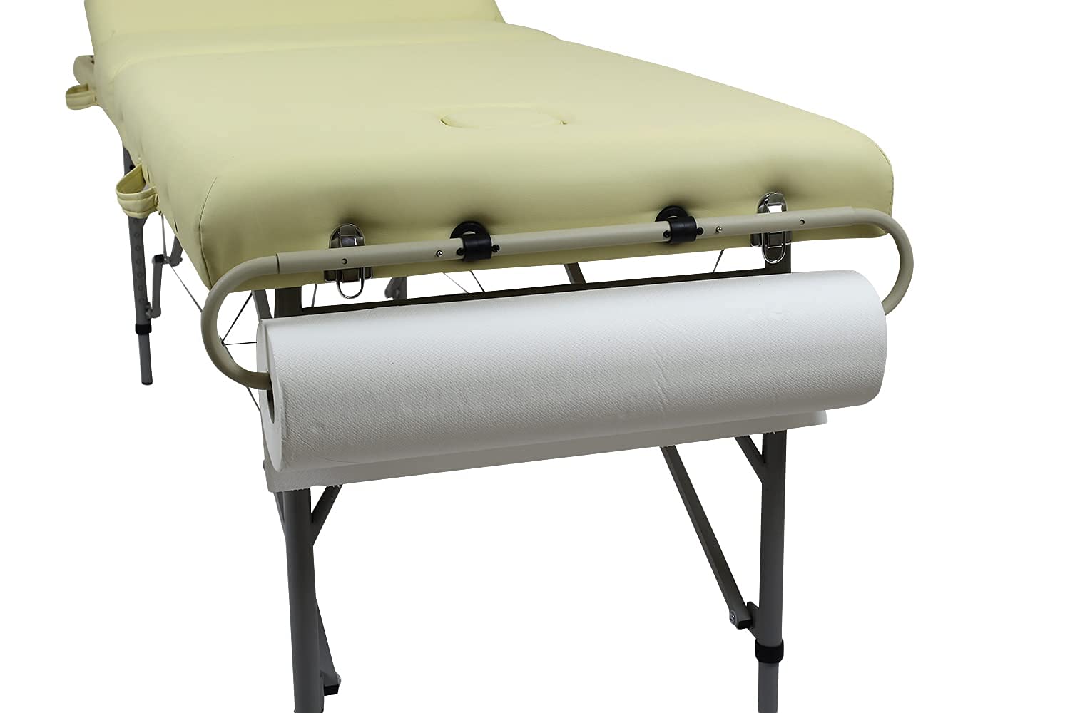 Mira Portarotolo estetica per lettino da massaggio in alluminio regolabile da 60/80cm colore nero