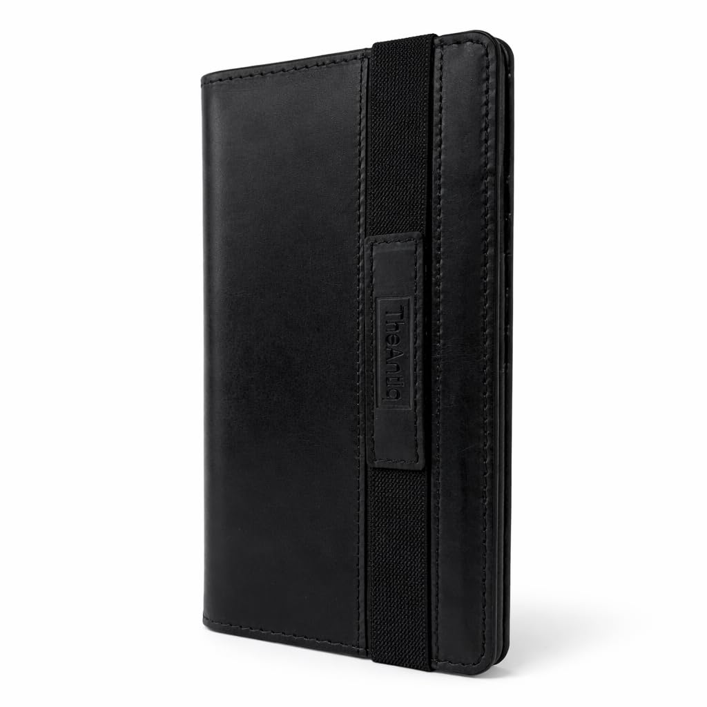 TheAntiq Portafoglio lungo in pelle per passaporto, organizer per documenti da viaggio con scomparti per carte di identità, tasca con cerniera, sottile porta passaporto, per viaggi e uso quotidiano, 4