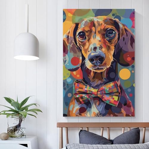 Diamond painting chien coloré 50x60cm kit complet broderie diamant - 2