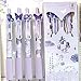MOZXIRZ 4 Pcs Gel Pens Purple Butterfly Pens Cute Retractable Pens 0.5mm Black Ink Writing Pen for Women Girls Men Boy Pen Office School Supplies (Purple Butterfly)